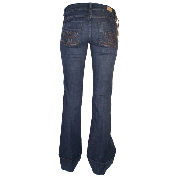 See Thru Soul Mid Rise Super Flare Serenity Denim, sz 25 - Picture 2 of 2